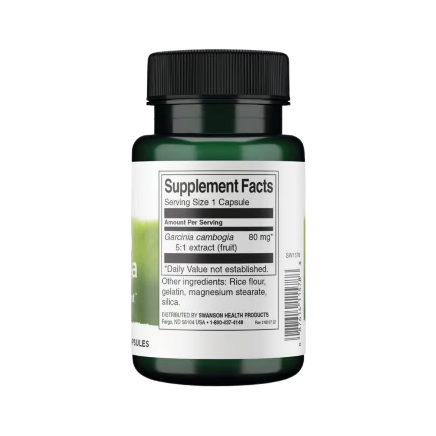 Swanson Garcinia Cambogia 5:1 Extract 80 mg 60 Caps