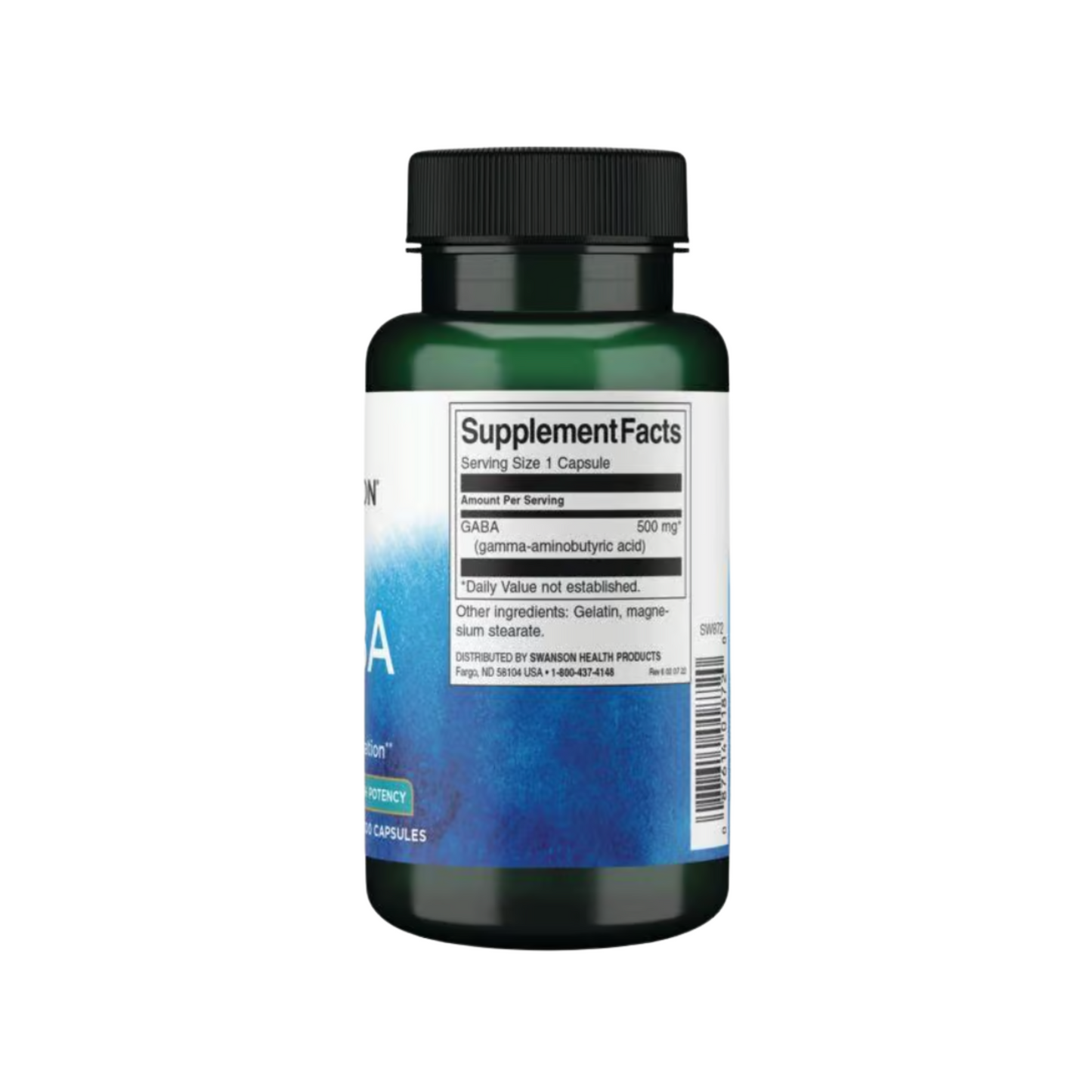 Swanson Gaba 500mg 100 Cápsulas