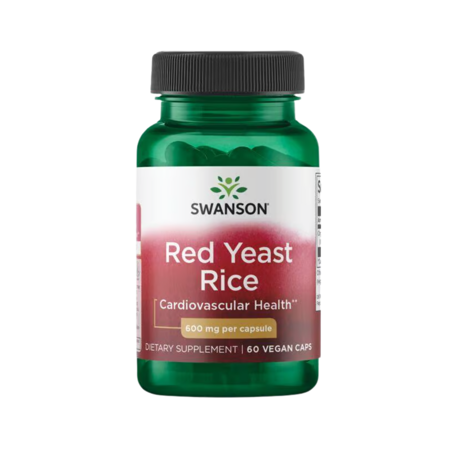 Swanson Organic Red Yeast Rice 600 mg 60 Vegan Caps