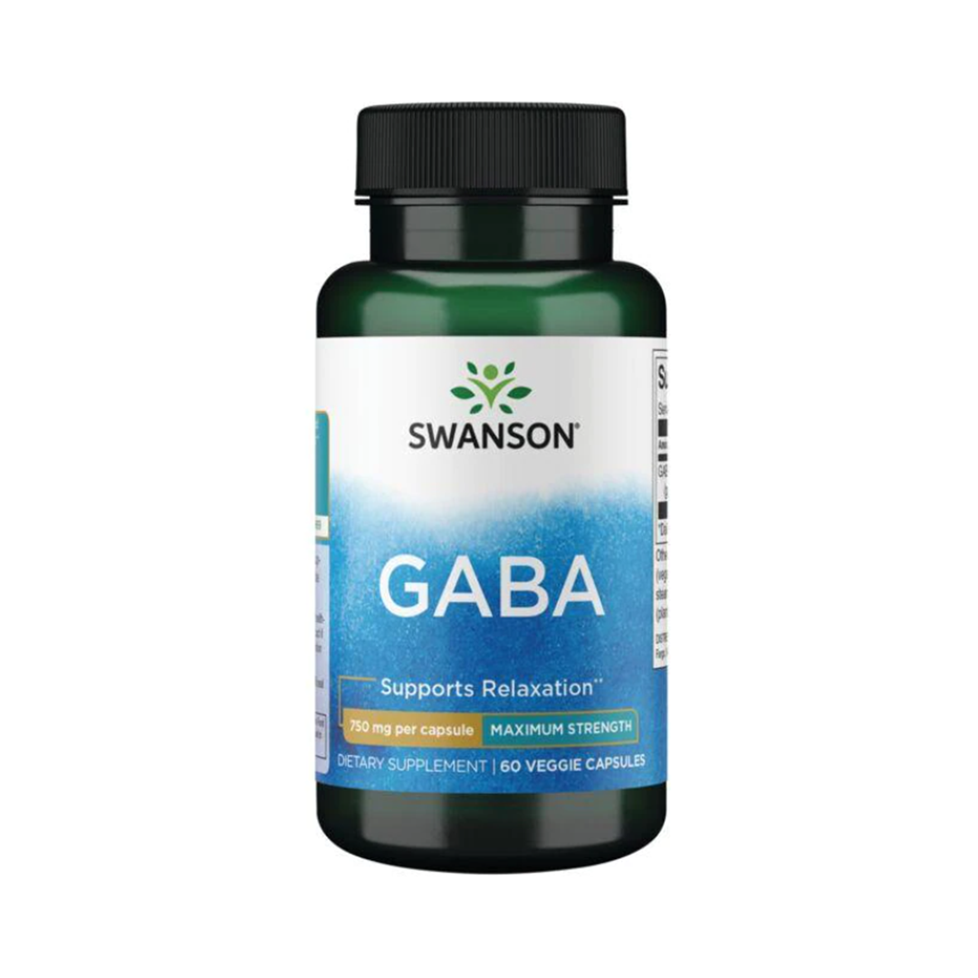 Swanson Gaba - Maximum Strength 750mg 60 Veg Caps