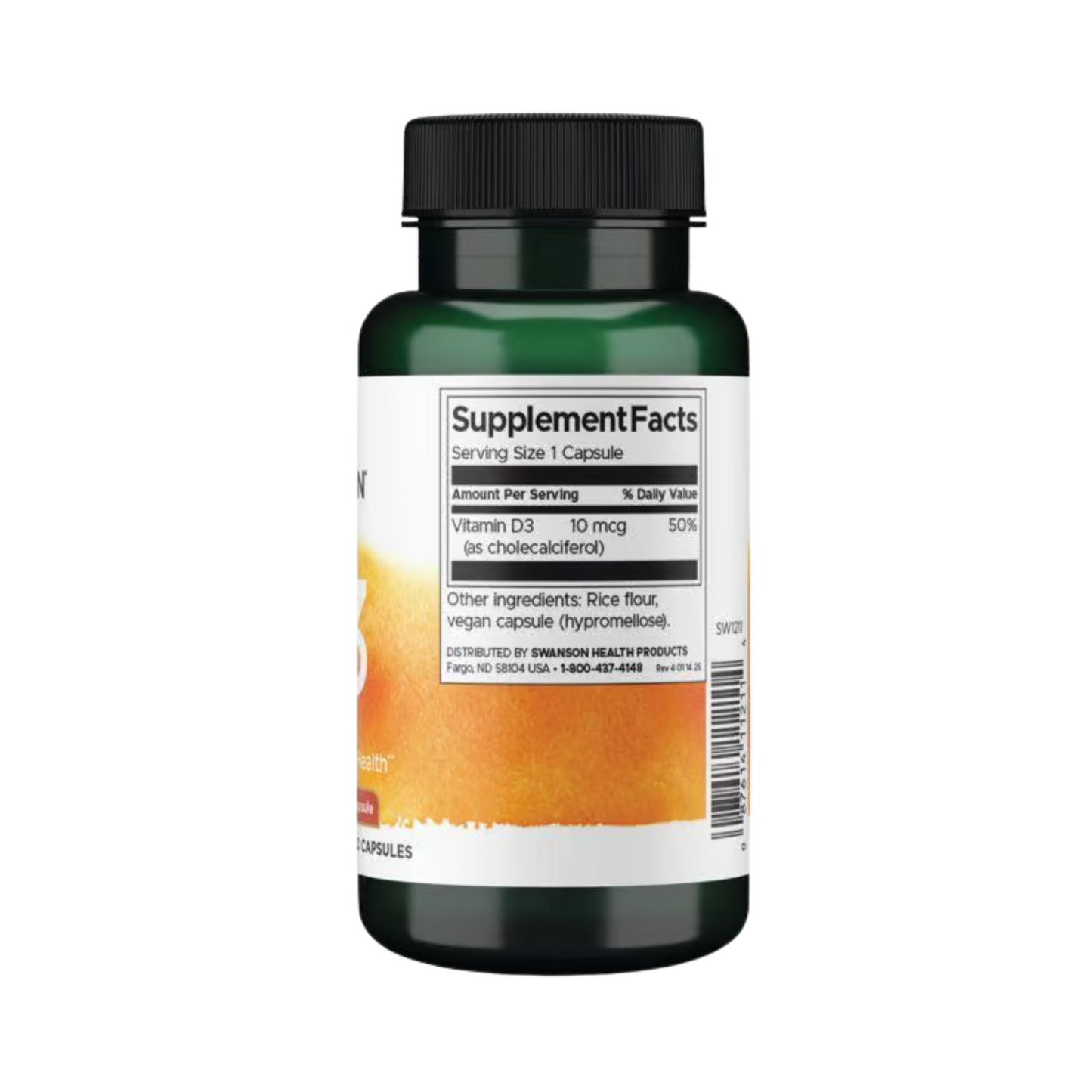 Swanson Vitamin D3 400 Lu (10 mcg) 250 Caps