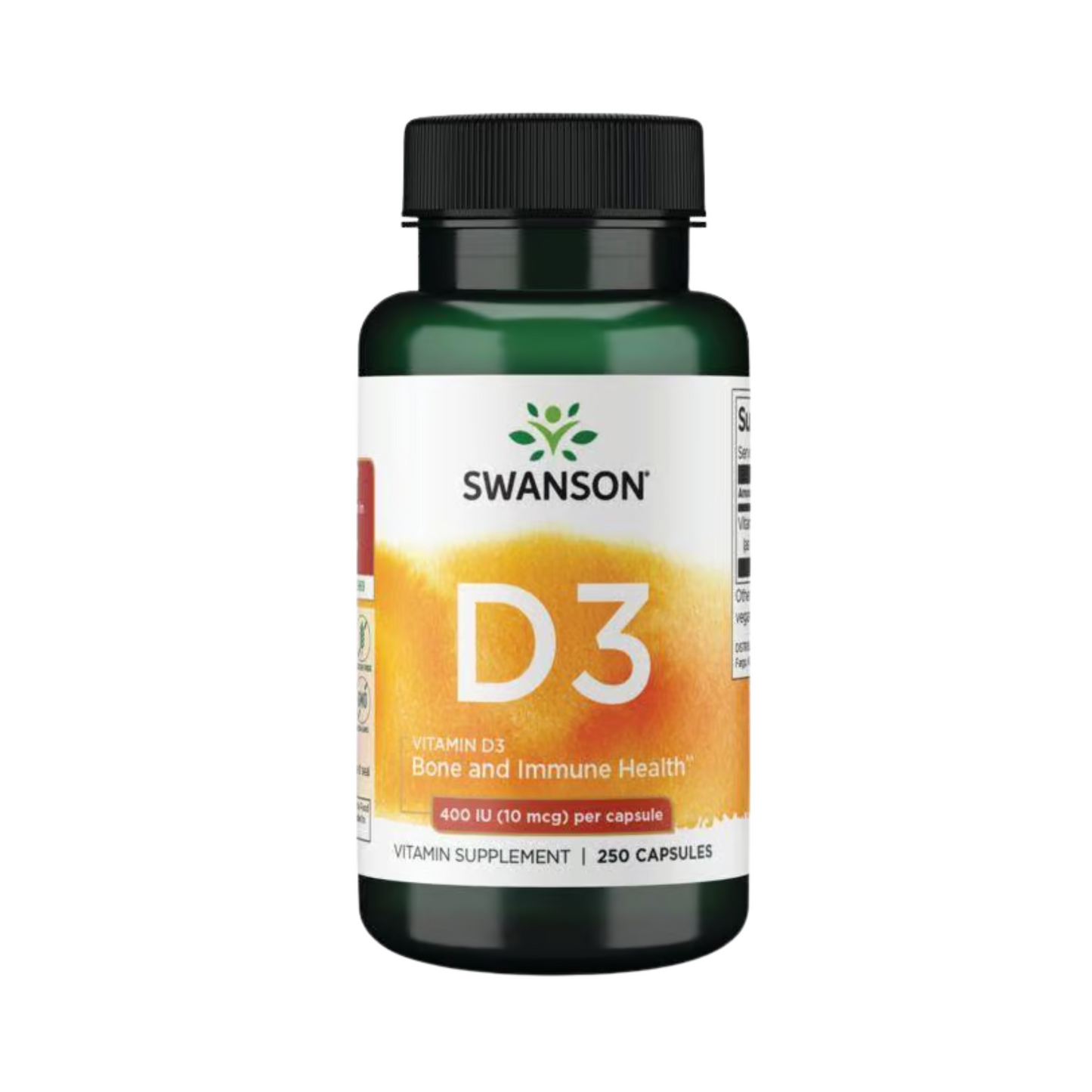 Swanson Vitamin D3 400 Lu (10 mcg) 250 Caps