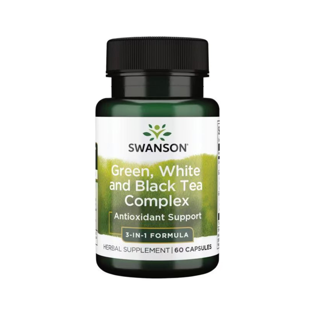 Swanson Green, White & Black Tea Complex 60 Caps