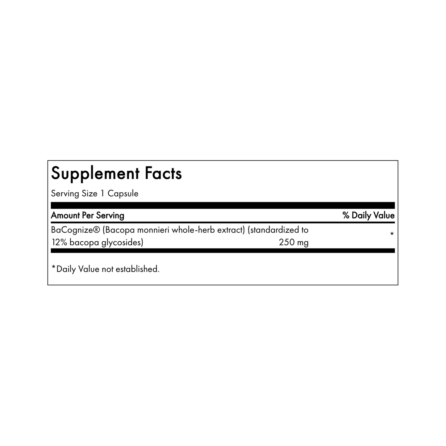 Swanson Bacopa Monnieri 250mg 90 Caps