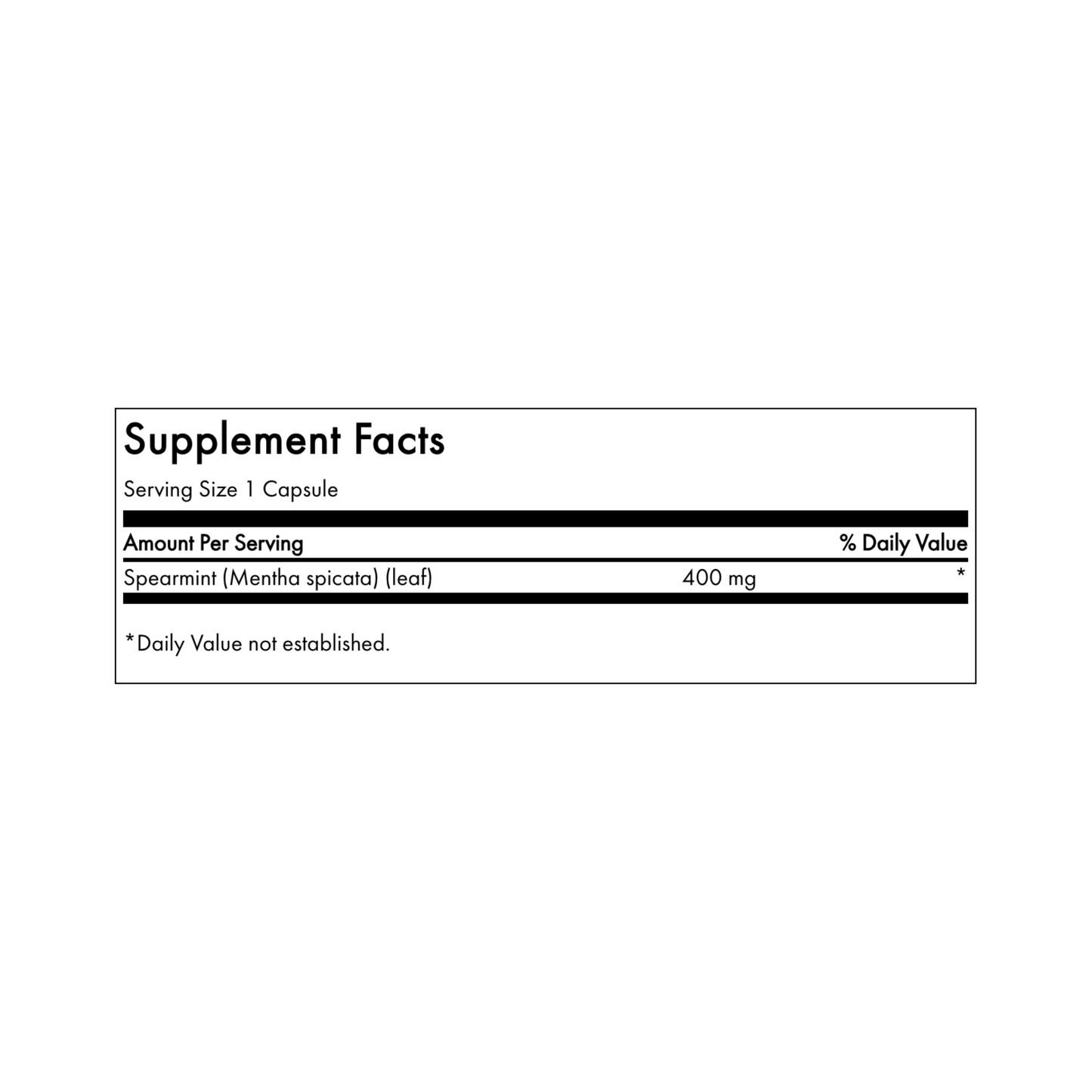 Swanson Full Spectrum Spearmint Leaf 400 Mg 60 Caps