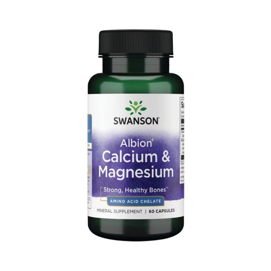 Swanson Albion Calcium & Magnesium 60 Capsulas
