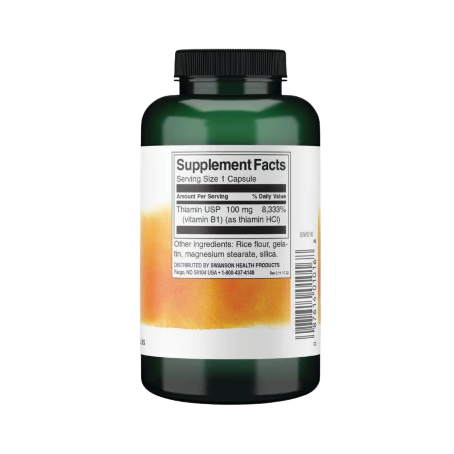Swanson Vitamin B1 Thiamin 100 mg 250 Capsulas