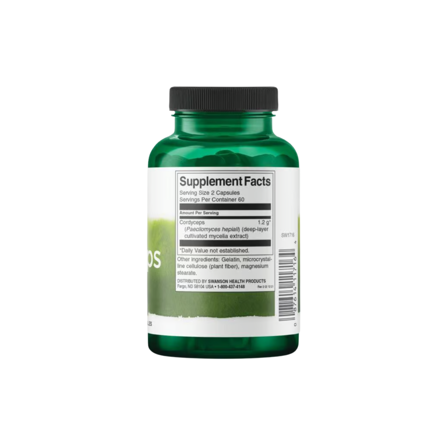Swanson Cordyceps 600 Mg 120 Cápsulas