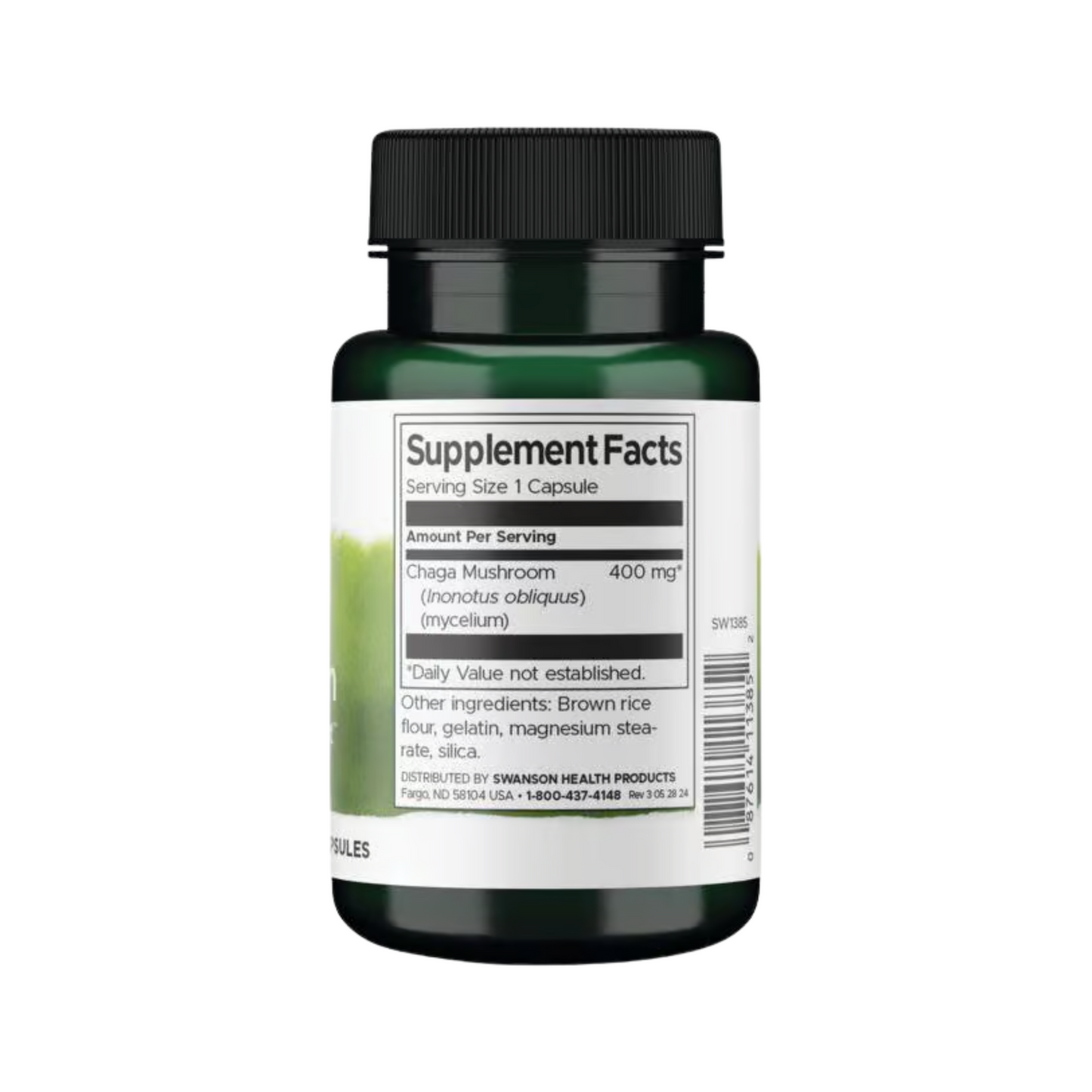 Swanson Full Spectrum Chaga Mushroom 400 mg 60 Capsulas
