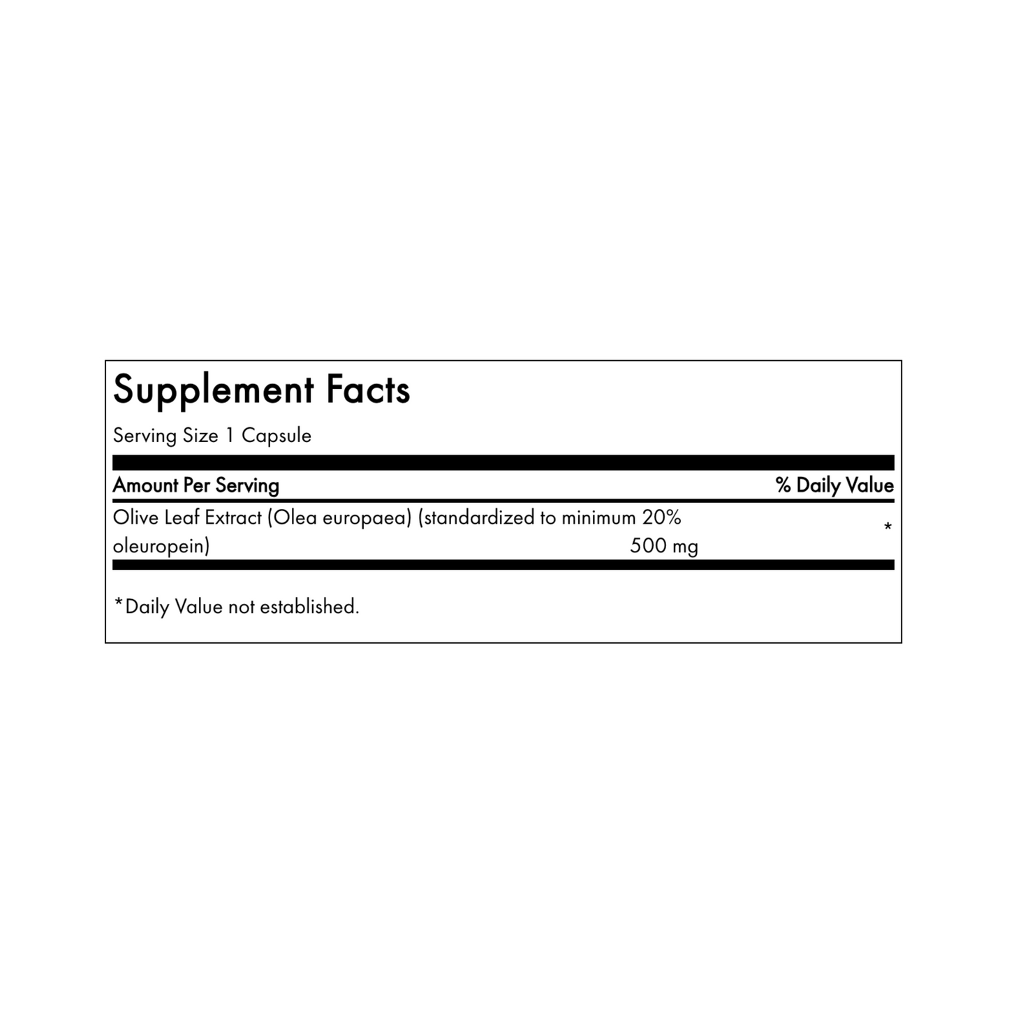 Swanson Herb Olive Leaf Ext 500mg 60 Caps