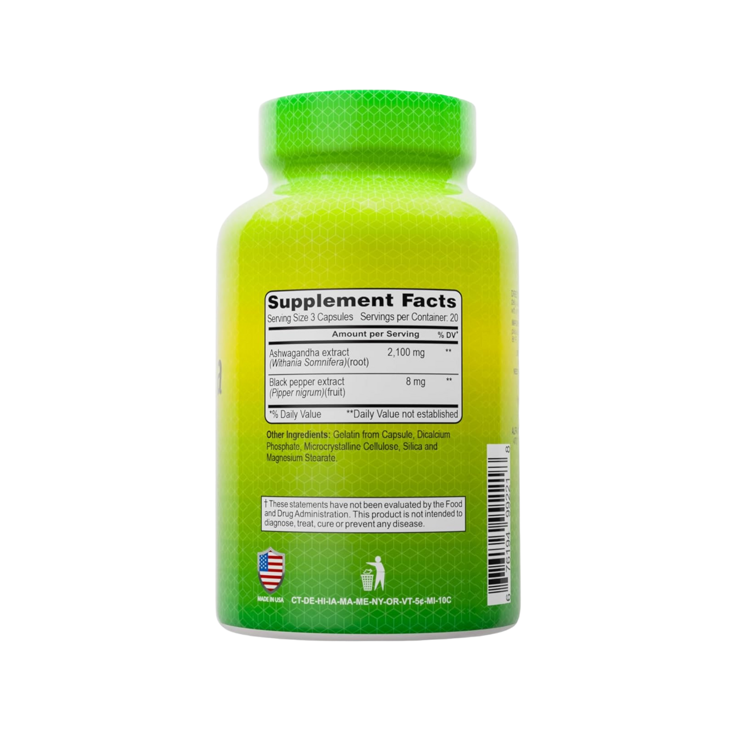 Alfa Vitamins Ashwagandha 2100 Mg 60 Cápsulas