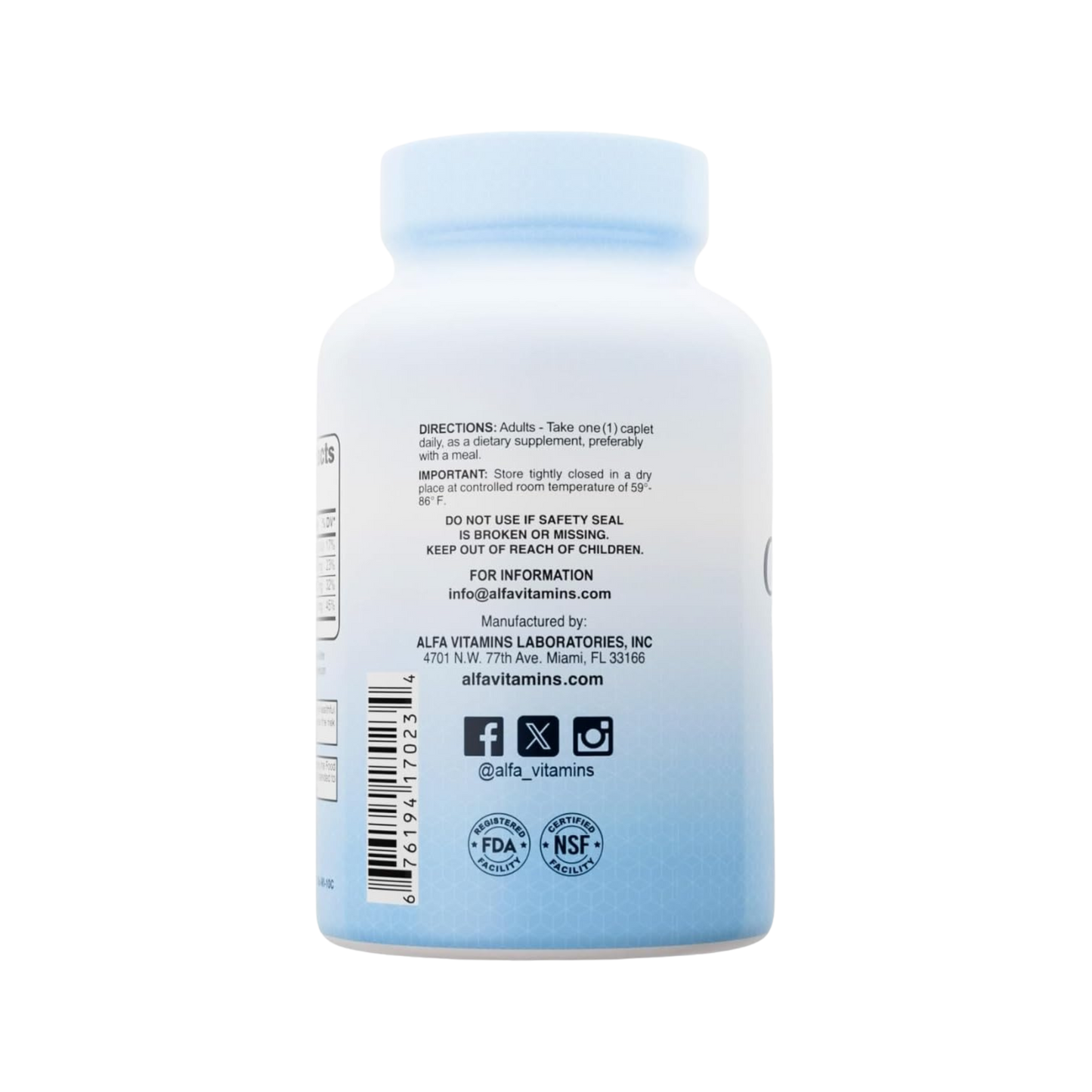 Alfa Vitamins Calcium Magnesium Zinc Plus Vitamin D 100 Tabs