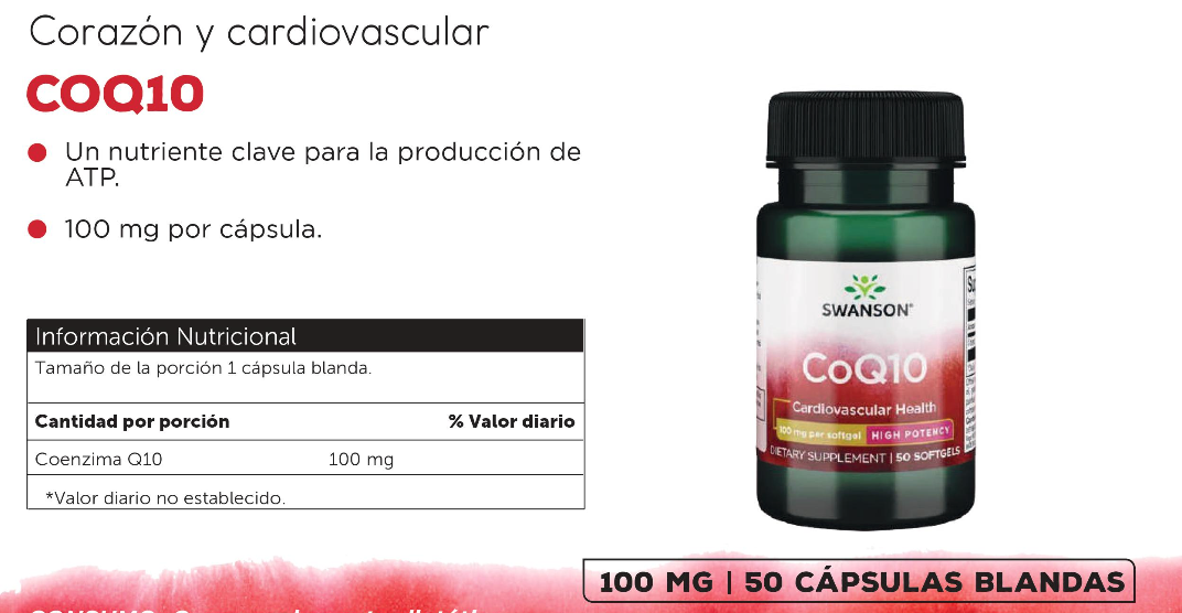 Swanson Coq10 - High Potency 100mg 50 Sgels