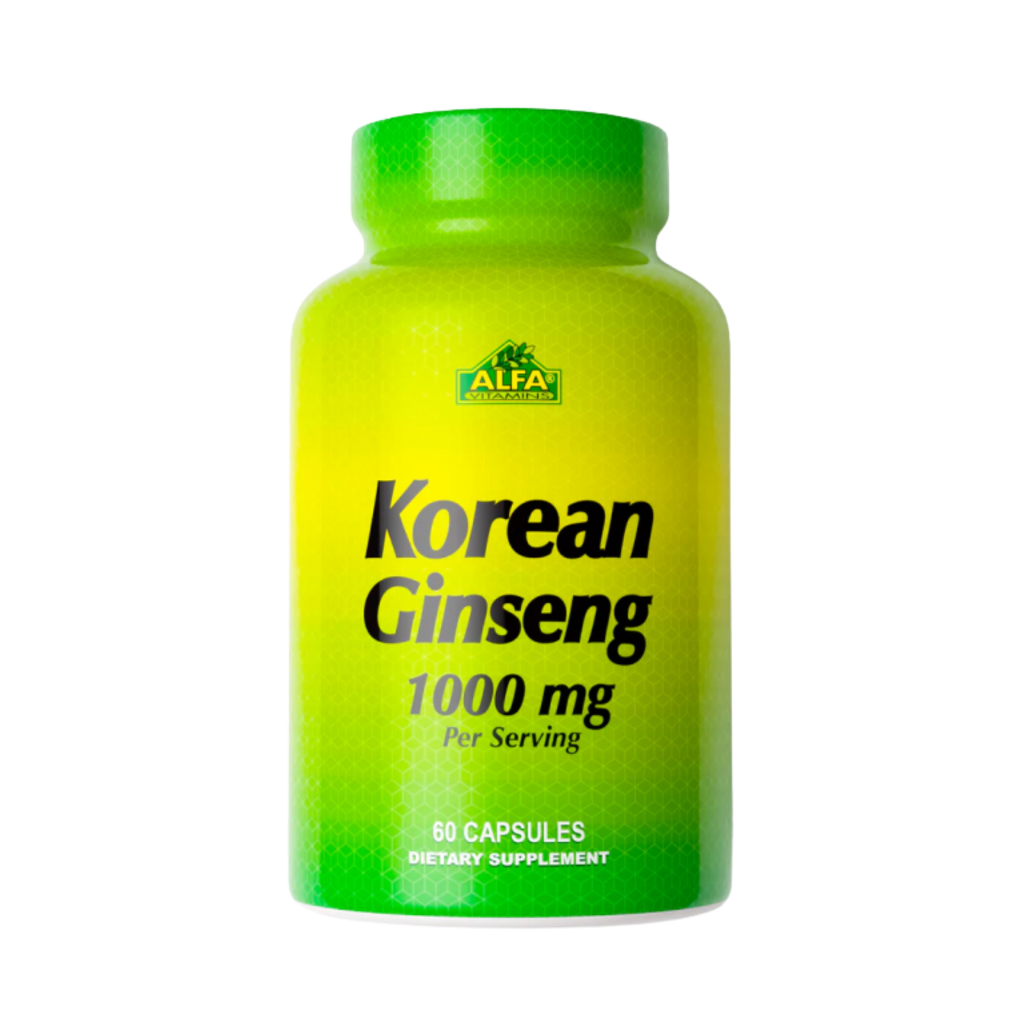 Alfa Vitamins Korean Ginseng 1000 mg 60 Caps