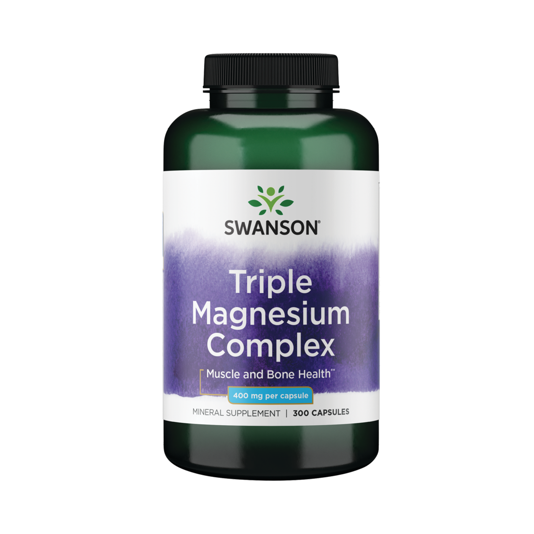 Swanson Triple Magnesium Complex 400 mg 300 Cápsulas