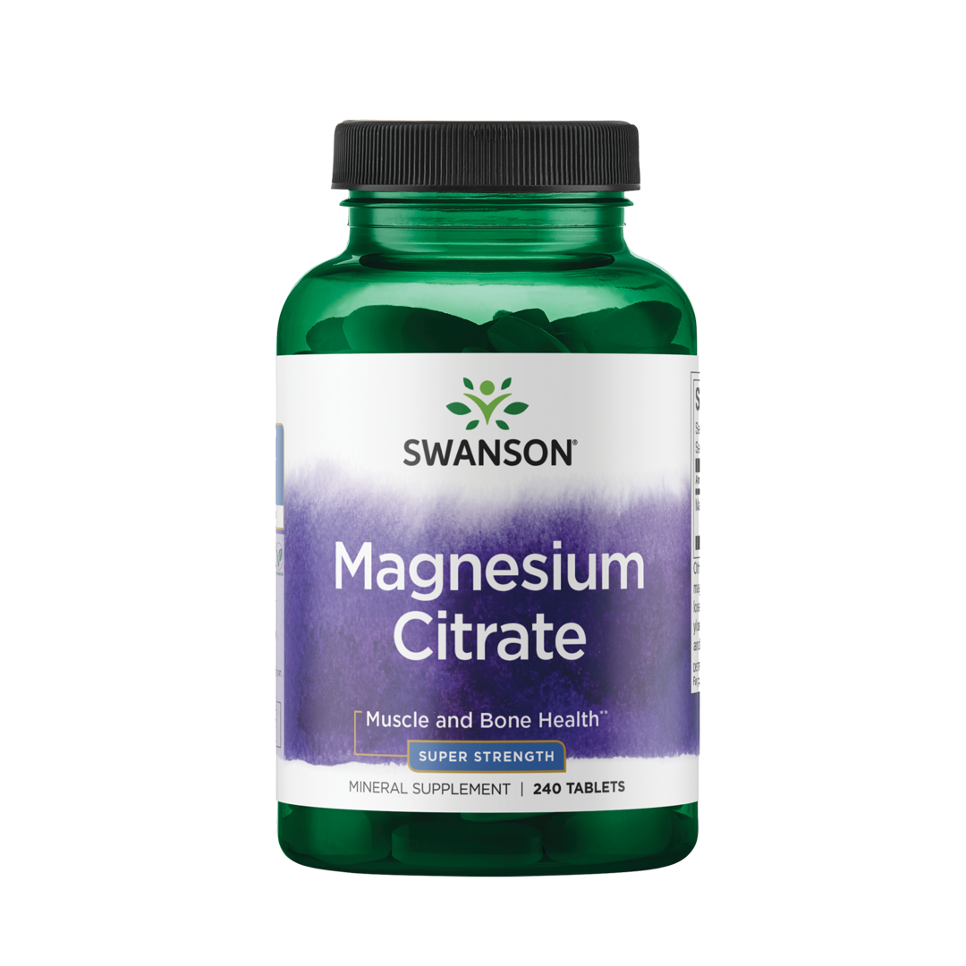 Swanson Magnesium Citrate - Super Strength 112.5 Mg 240 Tabs