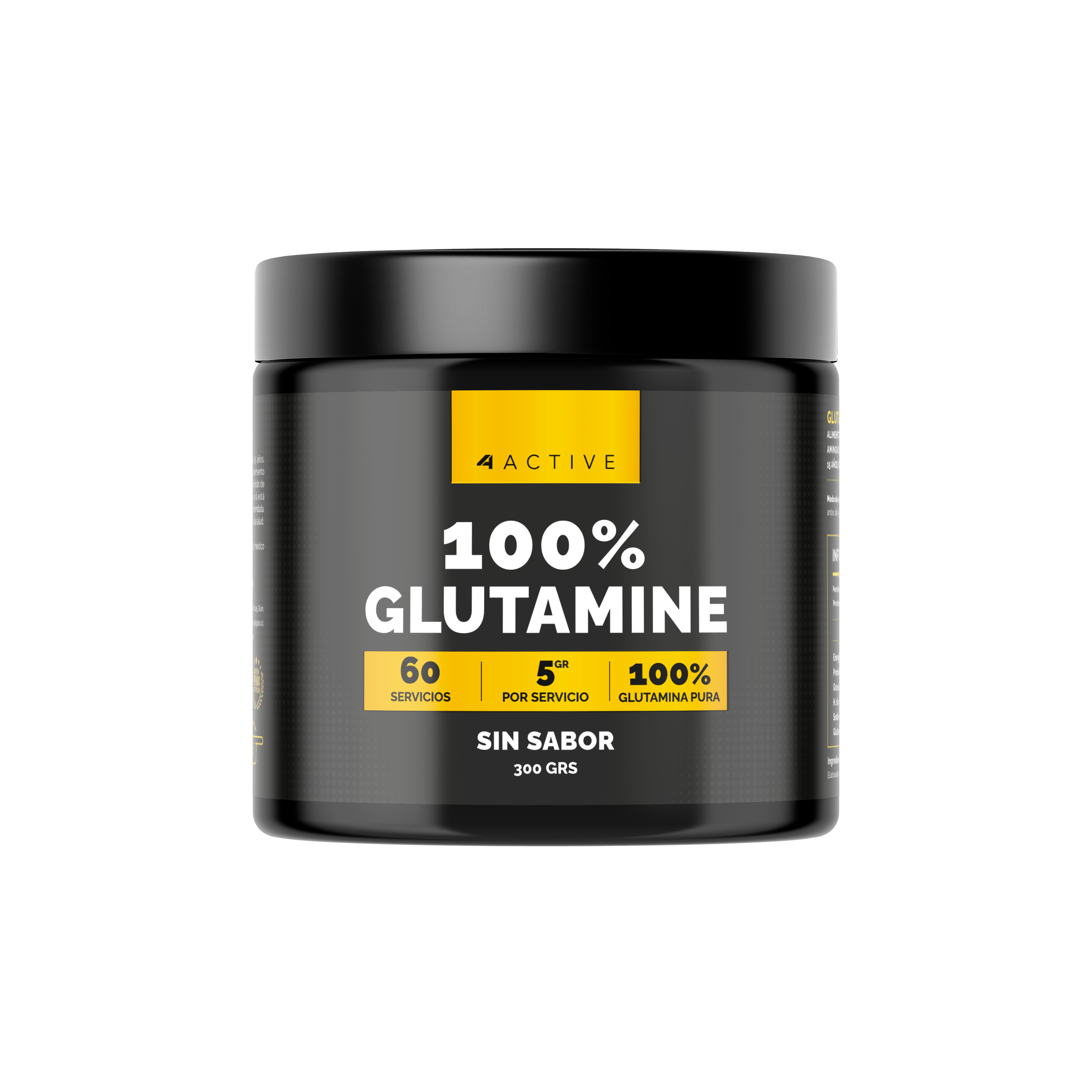 Glutamine 4active 100%  300 gramos