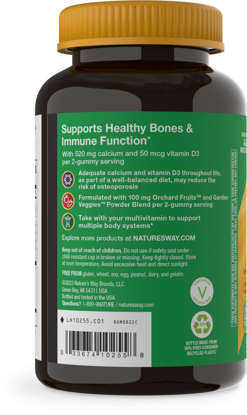 Nature's Way Alive! Calcium + D3 Gummy 60 ct (HFS)