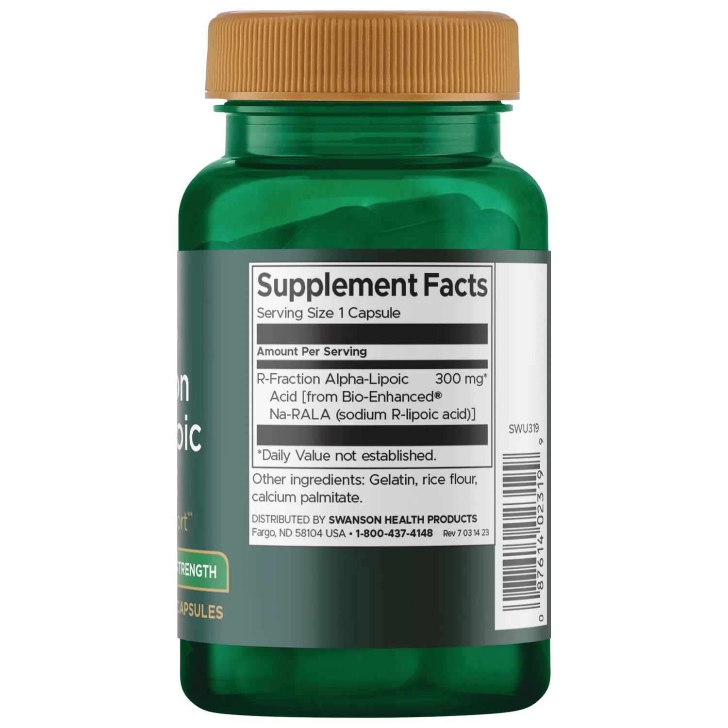 Swanson R-Fraction Ácido Alfa Lipoico 300 mg | 30 Cápsulas · Forma Activa Premium