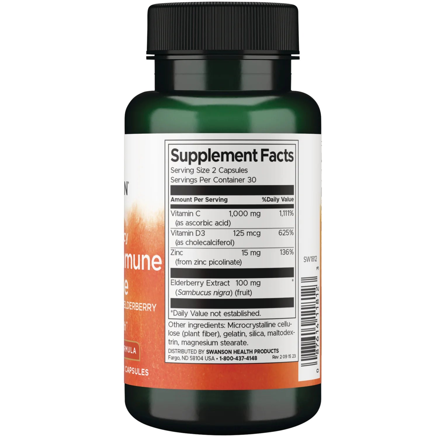 Swanson Defensa Inmune Vitamina C + D + Zinc | 60 Cápsulas · Sistema Inmune Triple