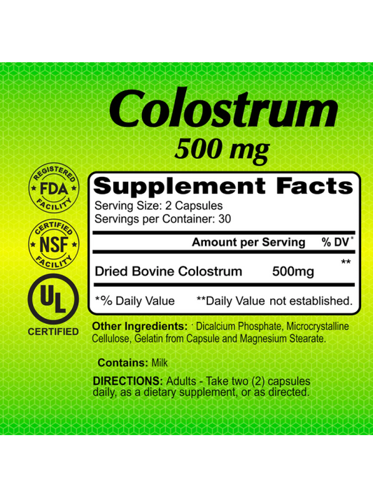 Alfa Vitamins Colostrum 500 mg 60 Caps