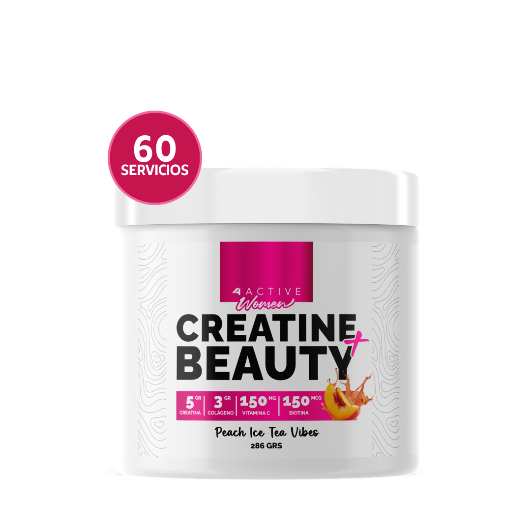 4Active Creatine + Beauty Women 282 g | 5g Creatina + 3g Colágeno + Vitamina C + Biotina