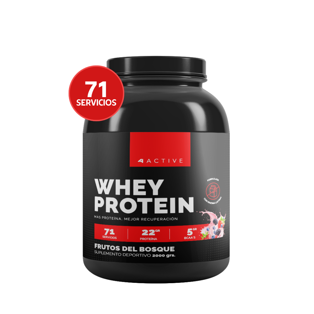 Whey Protein 4Active - 2000 Grs / 71 Servicios