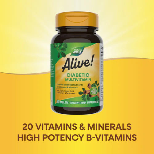 Alive! Diabetic Multivitamin Nature's Way 60 tabletas