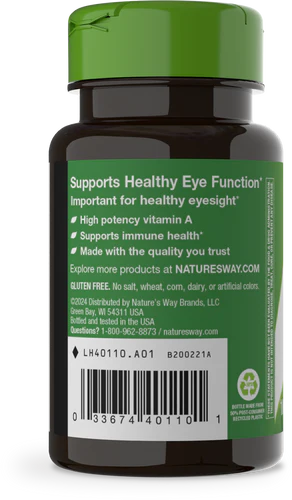 Nature's Way Vitamina A | 100 Softgels · Salud Visual, Piel e Inmune