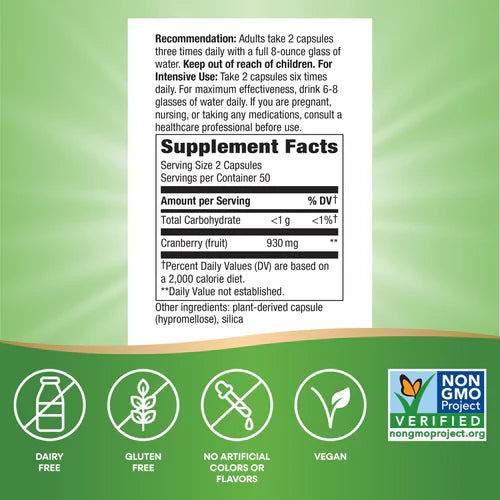 Cranberry Fruit Nature's Way 100 capsulas