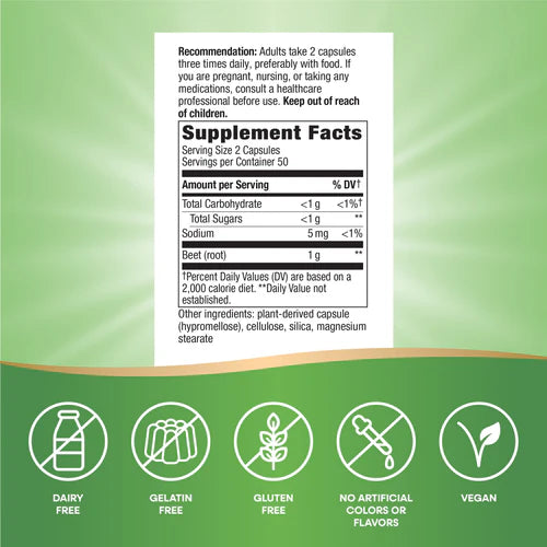 Beet Root Nature's Way 100 capsulas