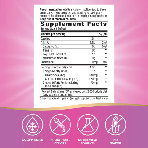 Evening Primrose Nature's Way 1300 mg 60 softgels