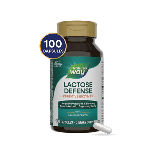 Lactose Defense Digestive Enzymes Nature's Way 100 capsulas