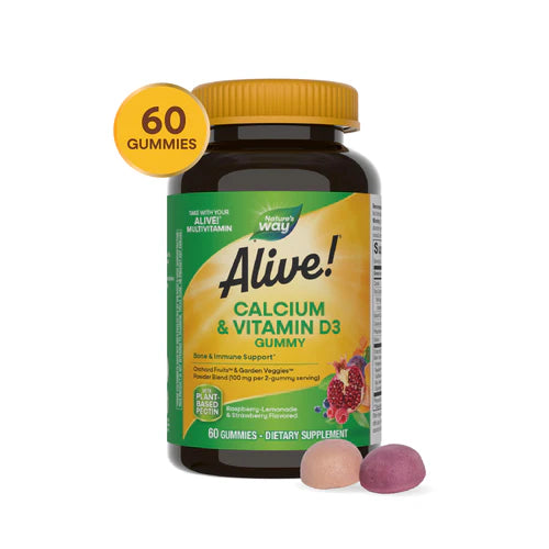 Alive! Calcium + D3 60 Gummy Nature's Way