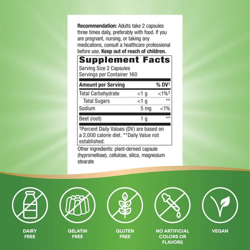 Beet Root Nature's Way 320 capsulas