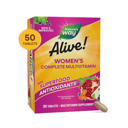 Alive! Women's Multivitaminico Nature's Way 50 tabletas