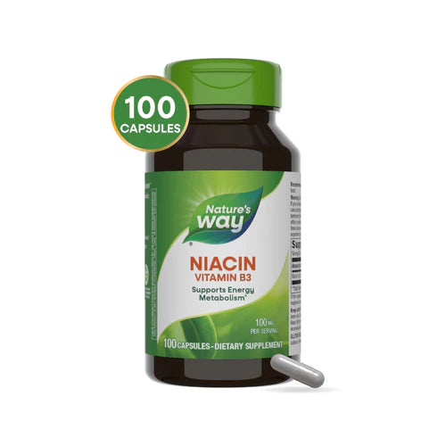 Niacin Vitamina B3 Nature's Way 100 mg 100 capsulas