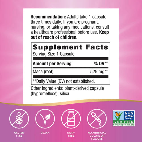 Maca Root Nature's Way 100 capsulas