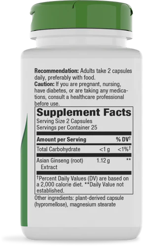 Asian Ginseng Nature's Way 50 capsulas