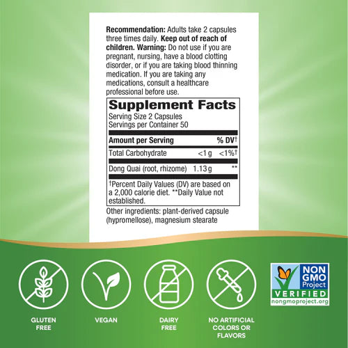 Dong Quai Root Nature's Way 100 capsulas