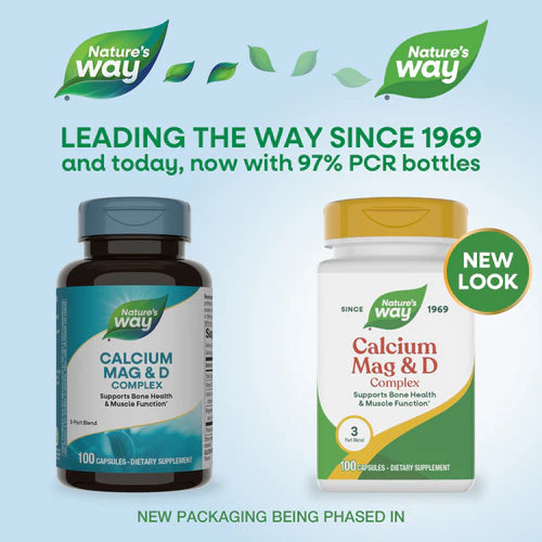 Calcium Magnesium y Vitamin D Nature's Way 100 capsulas
