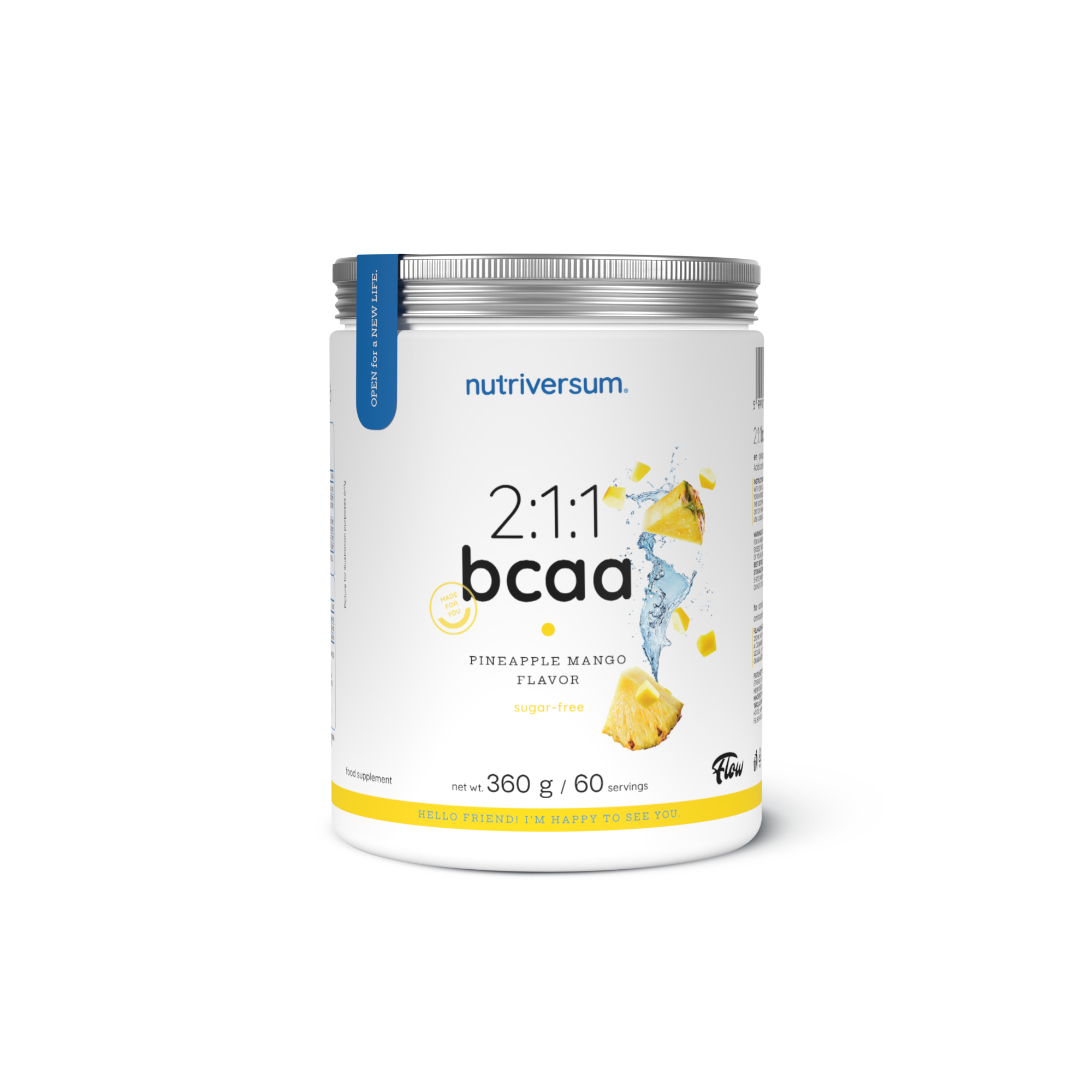 BCAA 2:1:1 - Nutriversum - 360g / 60 Servicios