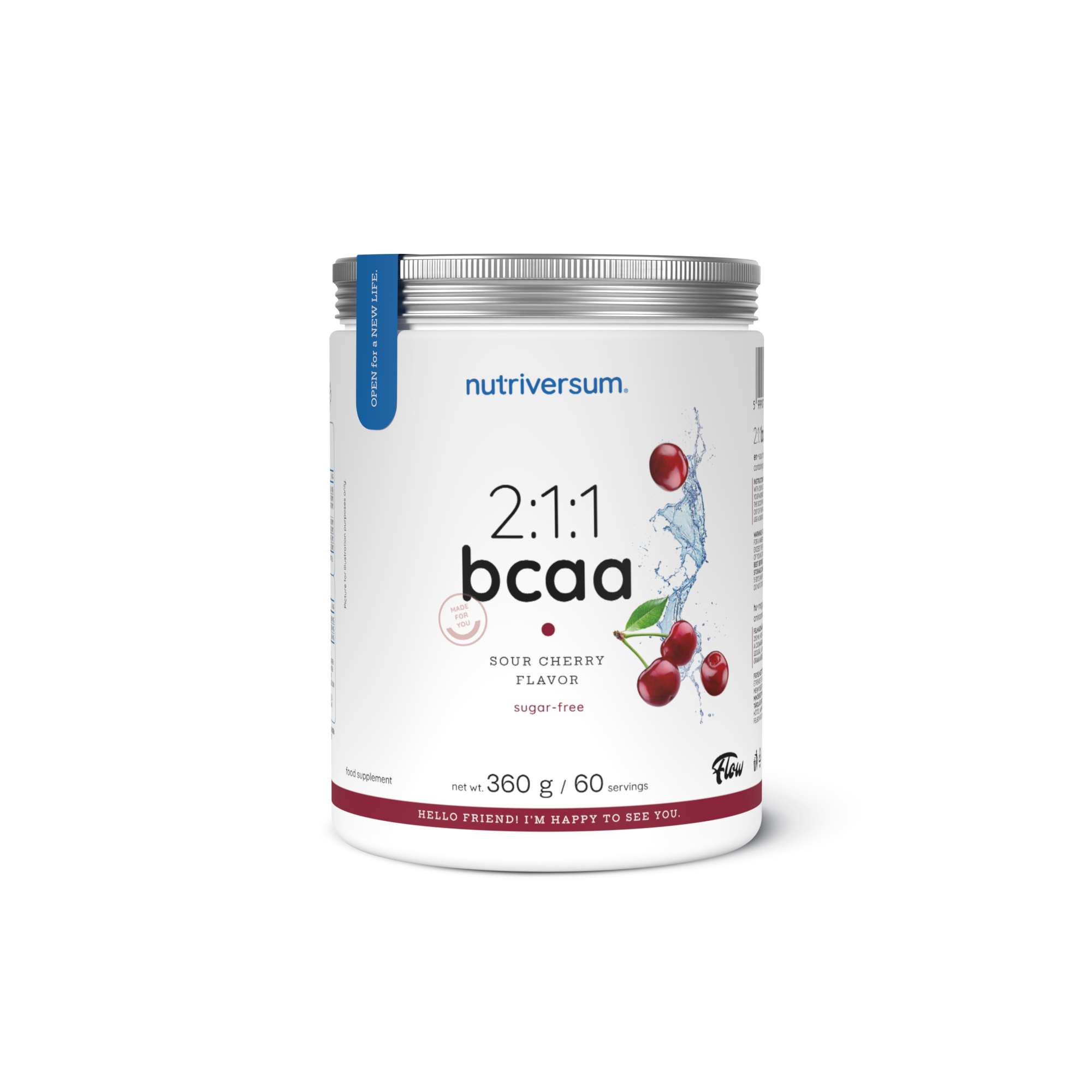 BCAA 2:1:1 - Nutriversum - 360g / 60 Servicios
