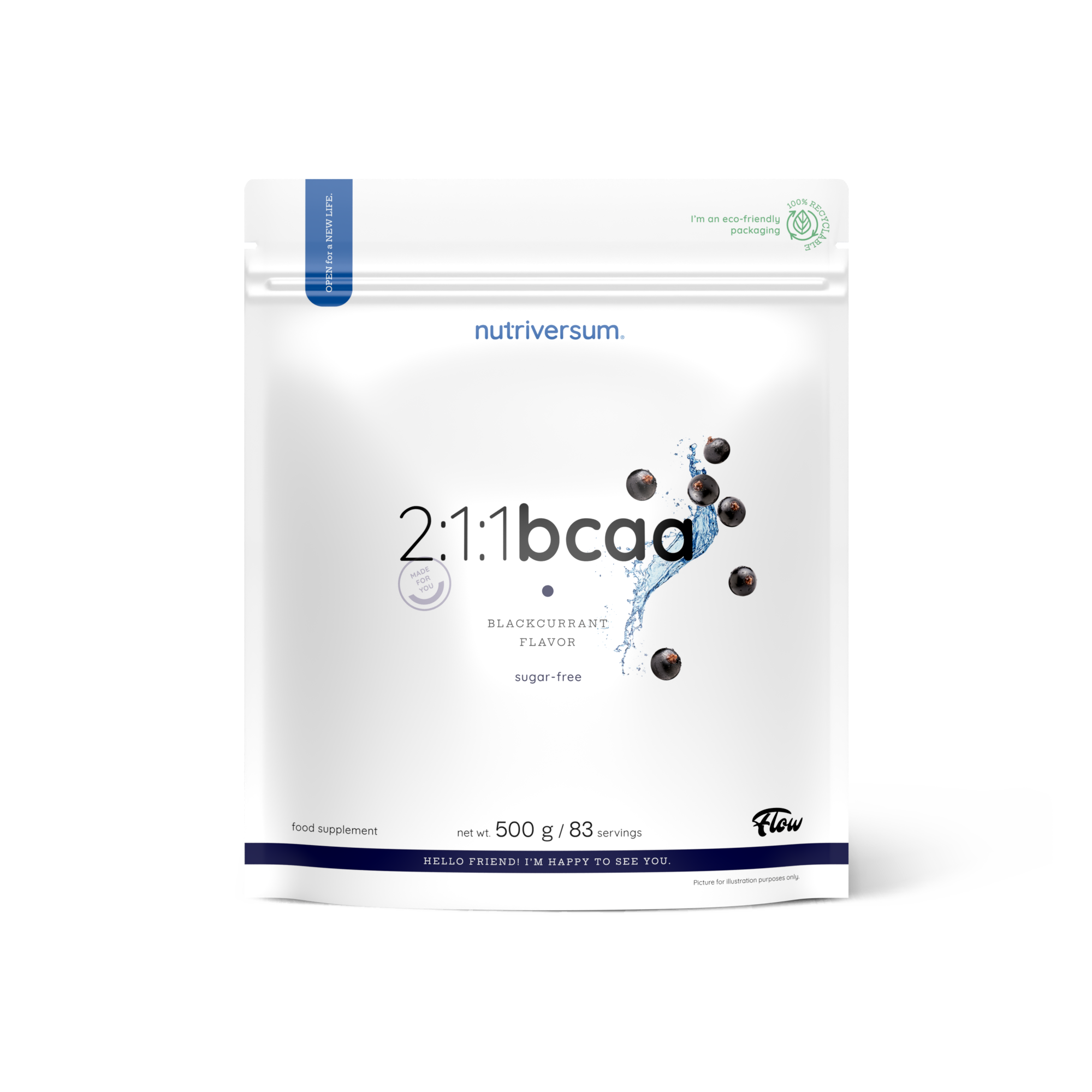 BCAA 2:1:1 - Nutriversum - 500g / 83 Servicios