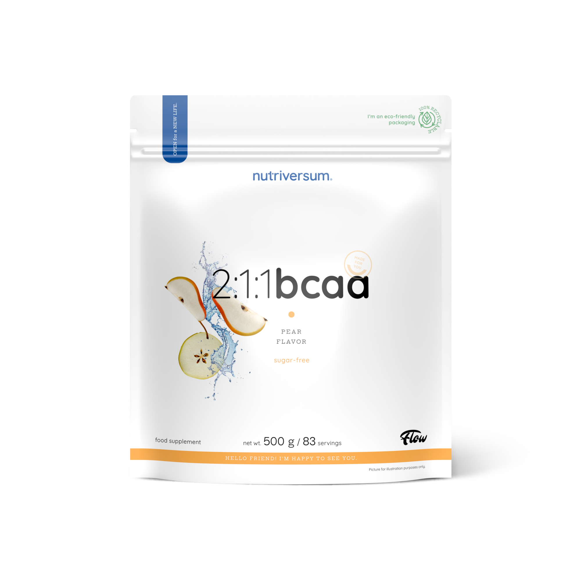 BCAA 2:1:1 - Nutriversum - 500g / 83 Servicios