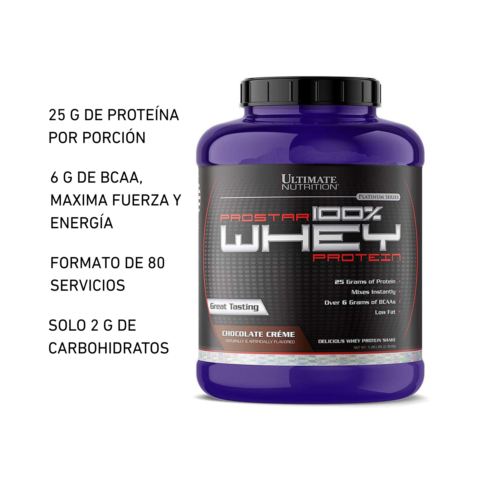 Ultimate Nutrition Prostar 100% Whey Protein 5.28 libras