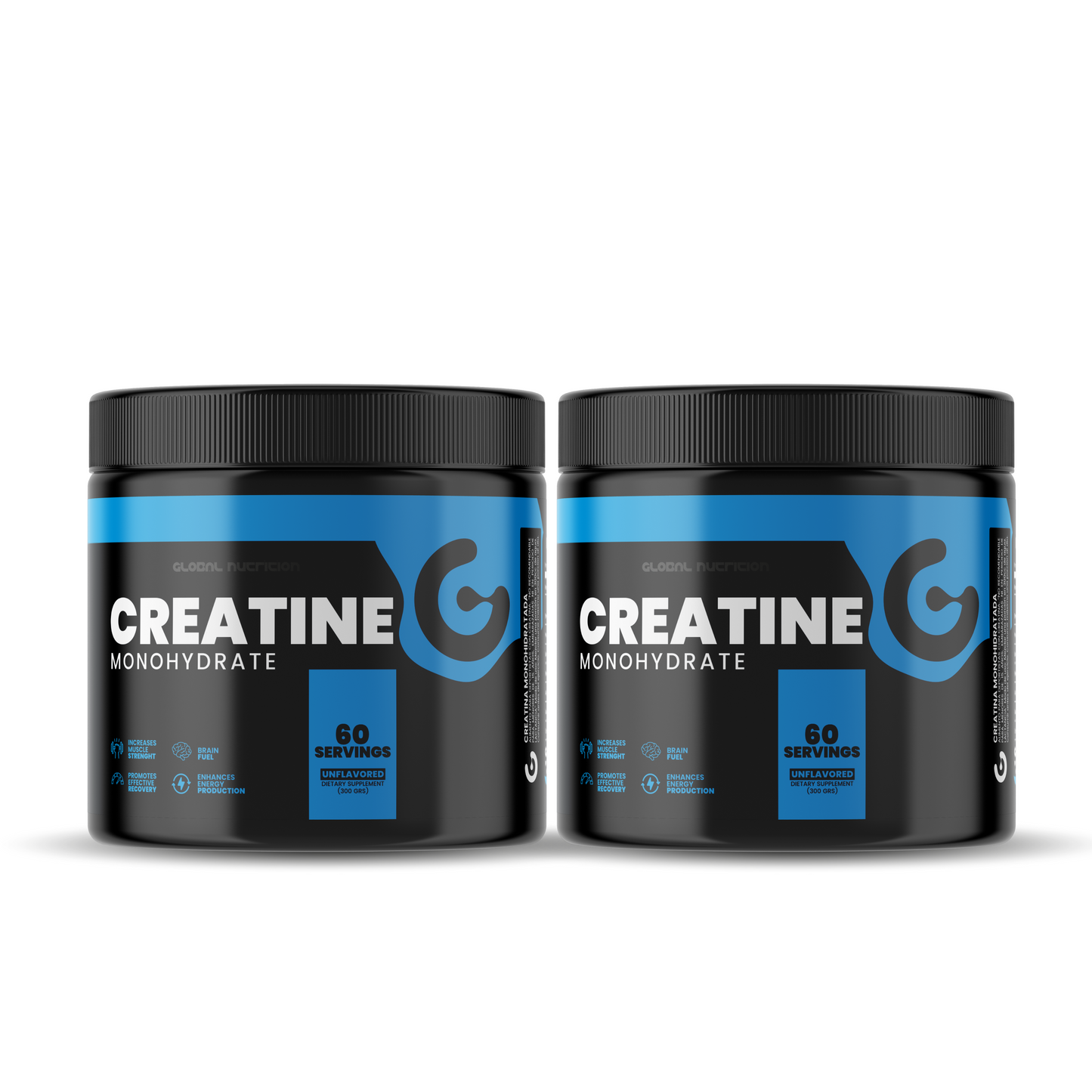 2x $24.990 Creatina Monohydrate 300 Grs - 60 Servicios Global Nutrition