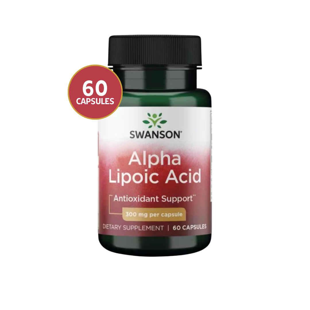 Acido Alpha Lipoico (ala) 300 Mg/ 60 Caps Swanson Sabor Sin Sabor