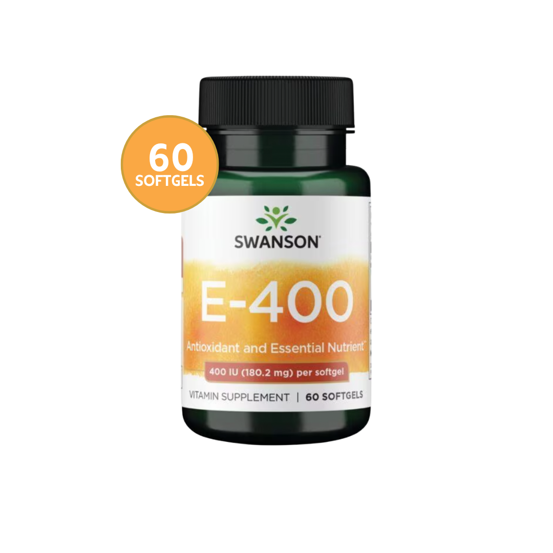 Swanson Vitamin E 400 Lu 180mg - 60 Softgels