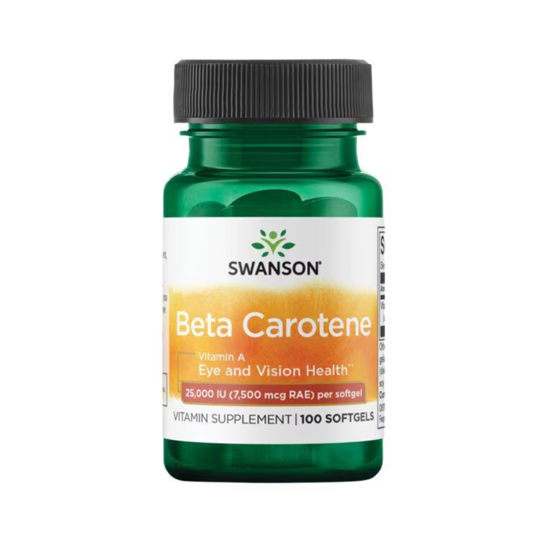 Swanson Beta Carotene 25.000 Lu (7.500 Mcg Rae) 100 Sgels